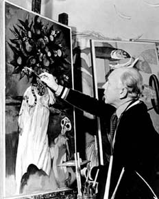  Josef Liesler ve svm ateliru v roce 1972