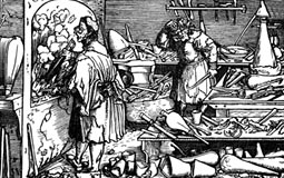 Alchymistick laborato na vyobrazen z roku 1582