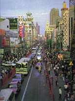 Ulice Nanjing v nejvtm mst ny - anghaji