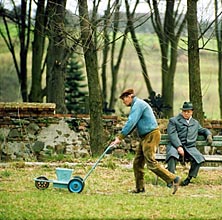 Rudolf Hrunsk (na snmku s Vclavem Lohniskm) dospl k minimalizovanmu vrazu