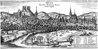 Vclav Btovsk z Btova byl uvznn nejprve na pilberku, odkud putoval do Star vznice na radnici (G. Houfnagel: Brno se pilberkem, mdirytina, 1617)
