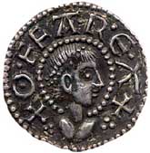 Stbrn mercijsk mince z doby krle Offa
