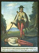 Zbojnk Ondr byl zabit 1. nebo 3. dubna 1715 svm druhem Jurem v hospod ve Sviadnov