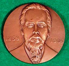 Pamtn medaile s portrtem A. S. Popova od P. A. Skromnho
