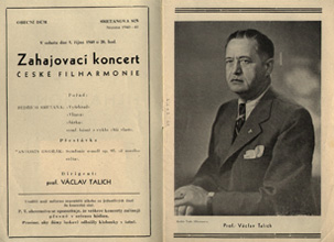 Program zahajovacho koncertu  esk filharmonie  torzo M vlasti doplnn Novosvtskou (jen 1940)