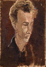 Vclav Hejna: Bsnk (Ji Orten), 1939, olej, pltno