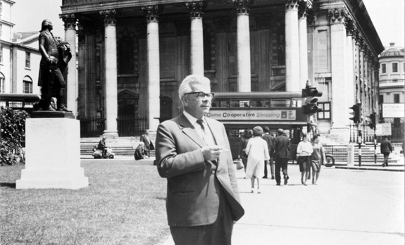 Bohuslav Brouk na Trafalgar Square (Londn, 1967)
