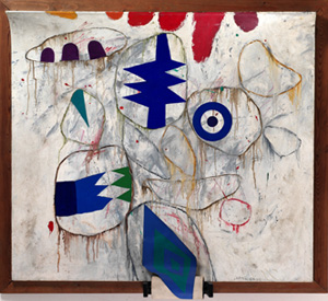 Jan Kotk: Plochy a tvary v prostoru, 1964 (olej, syntetick barva, pltno, lepenka, devo)